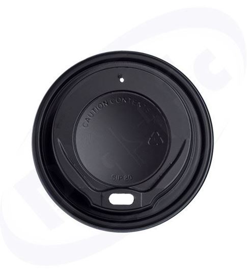 Снимка на Капак за топла напитка Ф80 черен 8oz 10х100 бр./кашон
