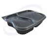 Picture of Box with lid 2 compartment 6x30 pcs. for microwave black 231/182/40 mm.