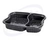 Picture of Box with lid 2 compartment 6x30 pcs. for microwave black 231/182/40 mm.