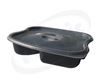 Picture of OFST box with lid 3 compartments 6x30 pcs. 875 ml. black 228/180/52 mm.