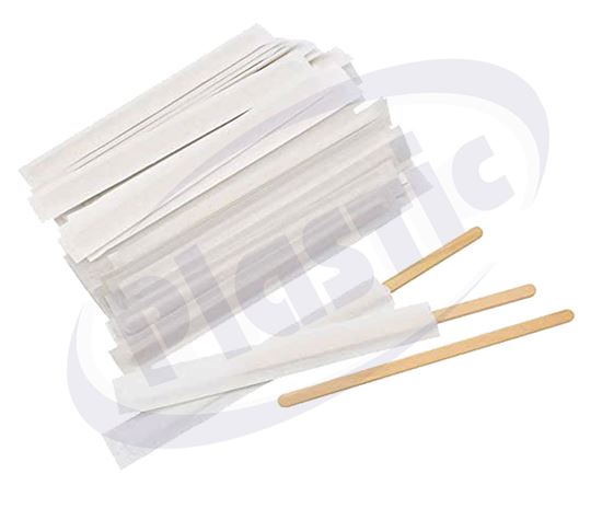 Picture of Eco stirrers individually wrapped 110 mm./5 mm./1 mm. 20 box x 500 pcs./box