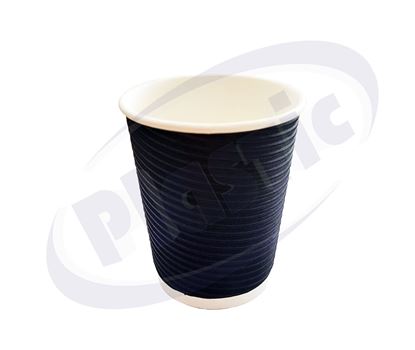 Снимка на Картонени чаши 12oz двустенни ф90 ЧЕРНА, 20х25 бр./кашон