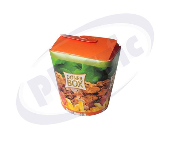 Снимка на Картонена кутия за храна 16oz 500 мл. с печат 10х50 бр./кашон