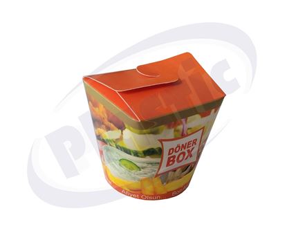 Снимка на Картонена кутия за храна 26oz 750 мл. с печат  10х50 бр./кашон
