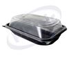 Picture of Hamburger menu box with lid 1 compartment black 180 pcs./box