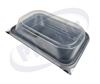 Picture of Hamburger menu box with lid 1 compartment black 180 pcs./box