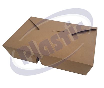 Снимка на Картонена кутия JH-TD-003 2 отдeления  КРАФТ 1270 мл. 4х50 бр./каш. 213x155x46