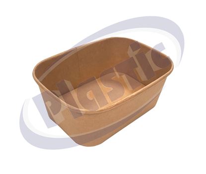 Снимка на Картонена правоъгълна купа 880мл КРАФТ JH-R-880B 6x50бр 168x120x65