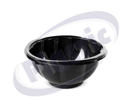 Picture of Salad bowl 1000 ml. round BLACK L300 S, 6х100 pcs. DI