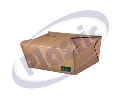 Снимка на Картонена кутия QF2000 2000мл КРАФТ 19.5x14x6.3см 4х50бр/каш