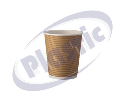 Снимка на Картонени чаши 8oz двустенни Ф80 ,RW КРАФТ 20х25 бр./к