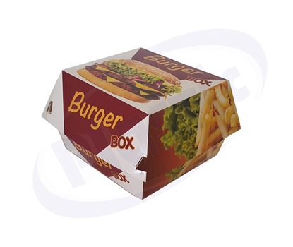 Снимка на Картонена кутия за хамбургери МАЛКА 95/95/75 5х90 бр.