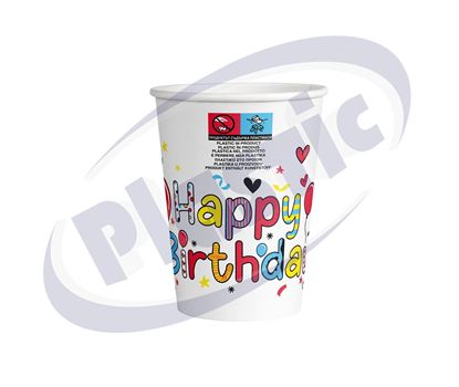 Снимка на Картонени чаши 8oz Happy Birthday ЕС 20х50 бр./к