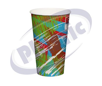 Снимка на Картонени чаши 12oz ф80 студена напитка 20х50бр/к