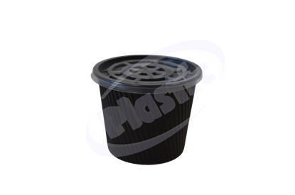 Снимка на СП купа за супа 20oz черна 580мл, оребрена Ф116 20х30бр