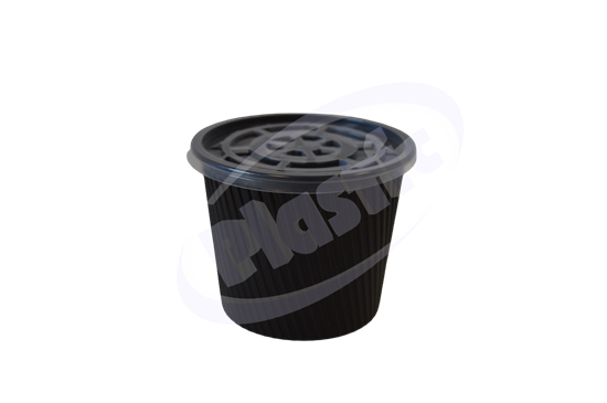 Снимка на СП купа за супа 20oz черна 580мл, оребрена Ф116 20х30бр