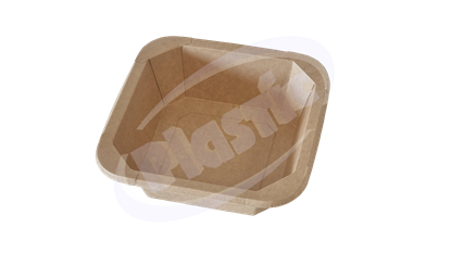 Снимка на Картонена квадратна купа 300 мл КРАФТ JH-S-300B 124/124/35 6x50бр
